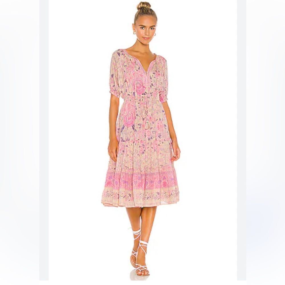 SPELL Mystic Midi Dress in Musk size XS